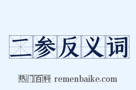 二参反义词是什么意思的图片